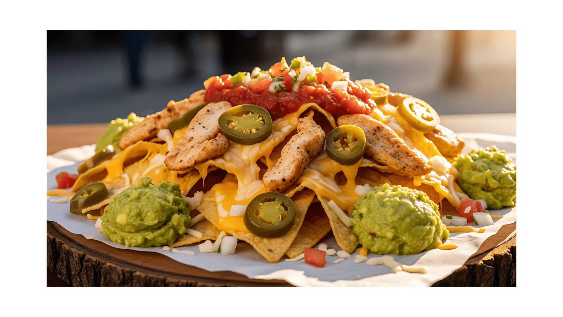 Nachos with Cheese and Chicken