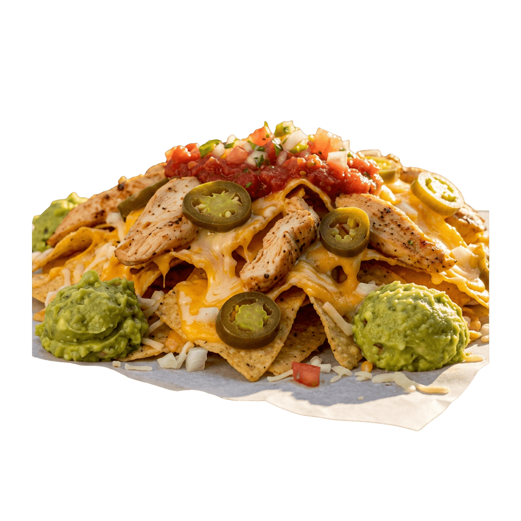 Nachos with Cheese and Chicken